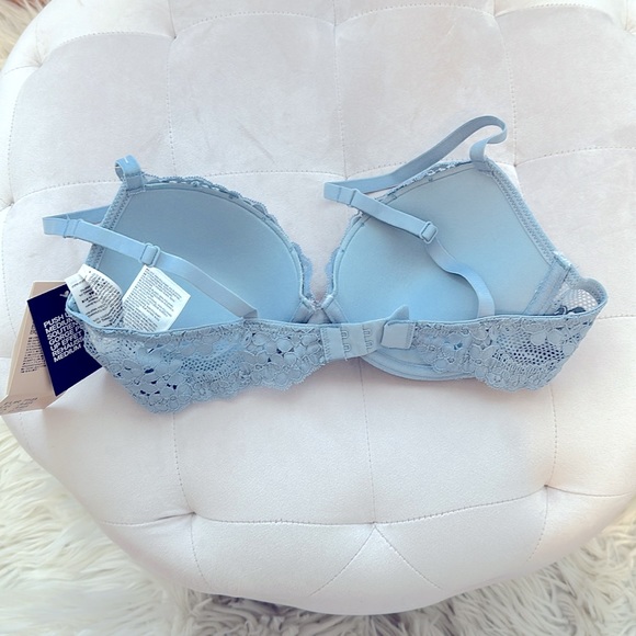 Brand New Blue Push- up Medium Lift Lace Bra - Picture 2 of 2